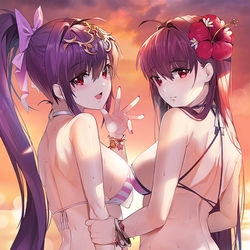 This is a pixiv picture whose title is ビキニ♥.