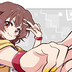 This is a pixiv picture whose title is ピースころさん.