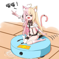 This is a pixiv picture whose title is 猫猫御用坐骑.