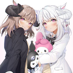 This is a pixiv picture whose title is 黒白.