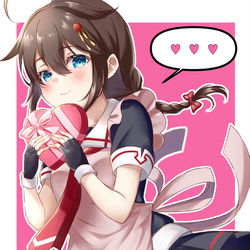 This is a pixiv picture whose title is バレンタイン時雨ちゃん2021（動画も作ってみた）.
