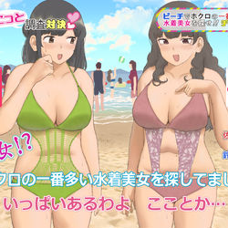 This is a pixiv picture whose title is ビーチでホクロの一番多い水着美女を探せ！.