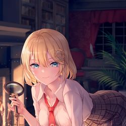 This is a pixiv picture whose title is let me see....