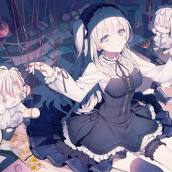 This is a pixiv picture whose title is 「仕事絵」 Evil Bubble.