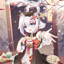 This is a pixiv picture whose title is 要和德丽莎一起夜晚约会吗?.