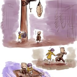 This is a pixiv picture whose title is リトルナイトメア2.