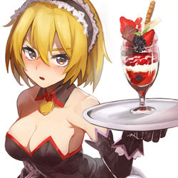This is a pixiv picture whose title is jk沙都子が病まずにエンジェルモートで働く世界線.