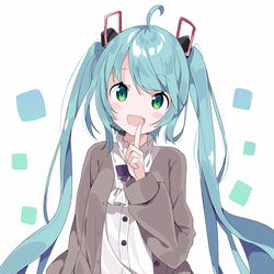 This is a pixiv picture whose title is みくみく.
