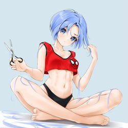 This is a pixiv picture whose title is Haircut.