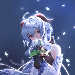This is a pixiv picture whose title is 甘雨.