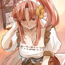 This is a pixiv picture whose title is 【PFMOH】喫茶ハロワ看板娘①：アイナ【ハロワ】.