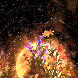 This is a pixiv picture whose title is 月媒花.