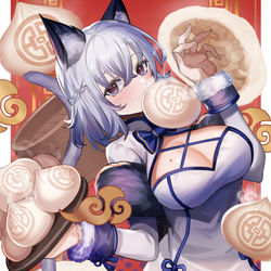 This is a pixiv picture whose title is もふもふ肉まん.