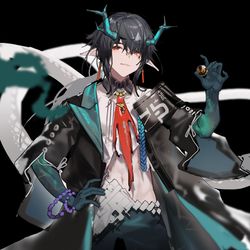 This is a pixiv picture whose title is 明日方舟 夕 性转.