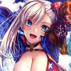 This is a pixiv picture whose title is 水着武蔵ちゃん.