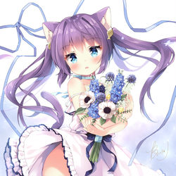 This is a pixiv picture whose title is 君色の花束.