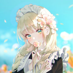 This is a pixiv picture whose title is maid.