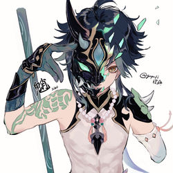 This is a pixiv picture whose title is 魈.