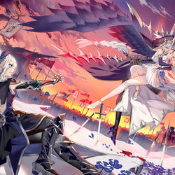 This is a pixiv picture whose title is 雪景 吸血 战场.