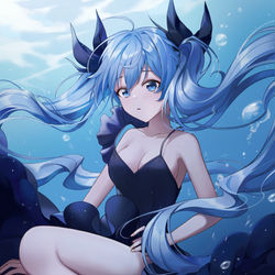 This is a pixiv picture whose title is 深海少女.