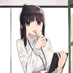 This is a pixiv picture whose title is 人事のお姉さん.