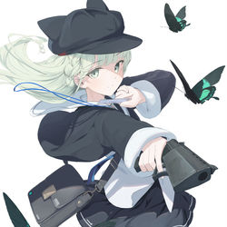 This is a pixiv picture whose title is 猫耳帽子のガンマン.