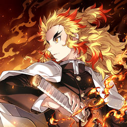 This is a pixiv picture whose title is 炎.