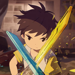 This is a pixiv picture whose title is 真剣勝負.