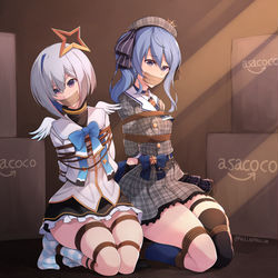 This is a pixiv picture whose title is Kanata & Suisei's Escape.