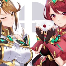 This is a pixiv picture whose title is ホムラ&ヒカリ参戦！！.