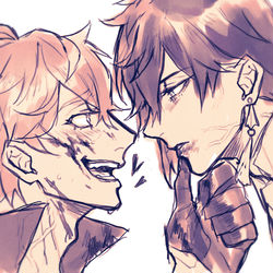 This is a pixiv picture whose title is 【タル鍾ワンドロワンライ】喧嘩.