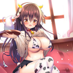 This is a pixiv picture whose title is 牛柄心菜ちゃん.
