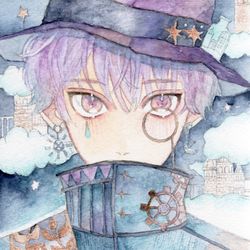 This is a pixiv picture whose title is 水彩.