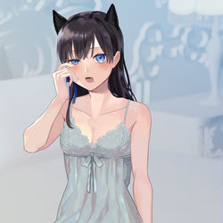 This is a pixiv picture whose title is 寝起きのお師匠さま.