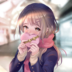 This is a pixiv picture whose title is 「えっと……手作りとか、引きますよね?💦」.