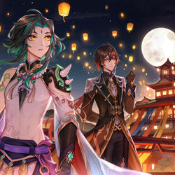 This is a pixiv picture whose title is 海上升明霄.
