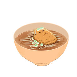 This is a pixiv picture whose title is コロッケそば.