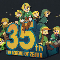 This is a pixiv picture whose title is ゼルダの伝説35周年！.