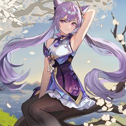 This is a pixiv picture whose title is 刻晴.