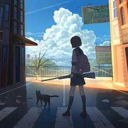 This is a pixiv picture whose title is 道しるべ.