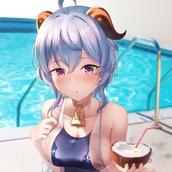 This is a pixiv picture whose title is 甘雨.