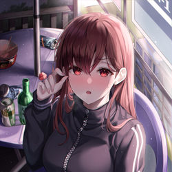 This is a pixiv picture whose title is あれ...何も見えない....