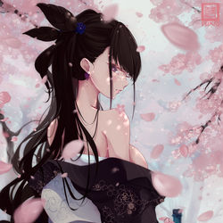 This is a pixiv picture whose title is 紫式部.