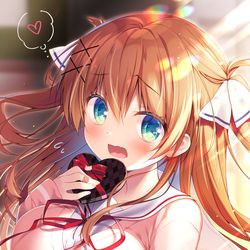 This is a pixiv picture whose title is 遅くなっちゃったけど、もらってくれる？///.