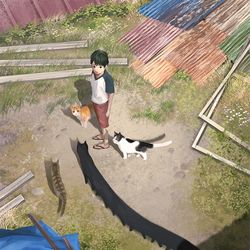 This is a pixiv picture whose title is 猫.