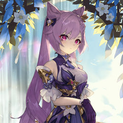This is a pixiv picture whose title is 刻晴.
