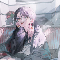 This is a pixiv picture whose title is 少憩.