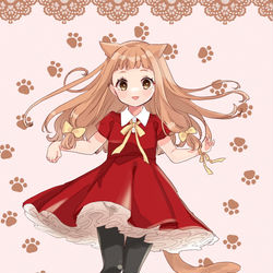This is a pixiv picture whose title is 猫の日仁奈ちゃん.