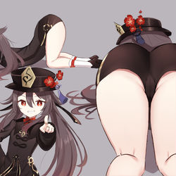 This is a pixiv picture whose title is Hu Tao.