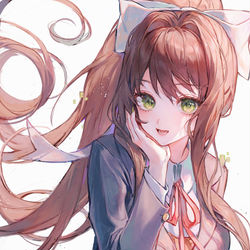 This is a pixiv picture whose title is ☆Monika☆.